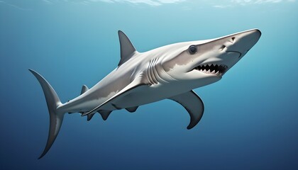 A Hammerhead Shark With A Sleek And Streamlined Bo Upscaled 2 - obrazy, fototapety, plakaty