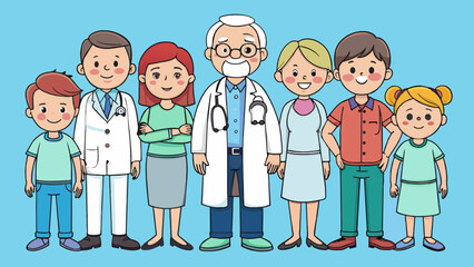 doctors pediatrician vector illustration