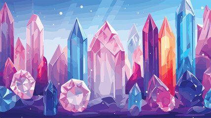 Background with crystals or crystalline minerals. J