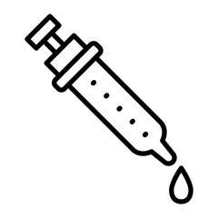 Pipette Line Icon