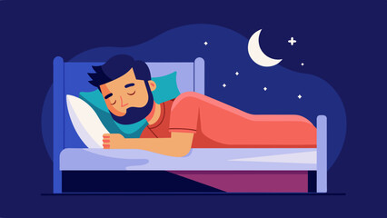 sleeping bed good night vector illustration