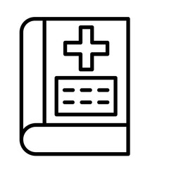 Fototapeta premium Medical Book Line Icon
