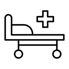 Fototapeta premium Hospital Bed Line Icon