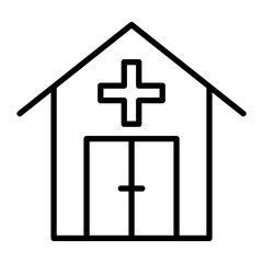 Fototapeta premium Emergency Room Line Icon