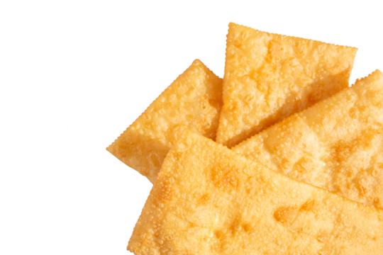 Pastel de Feira crocante brasileira traditional pastry fried street food isolated png