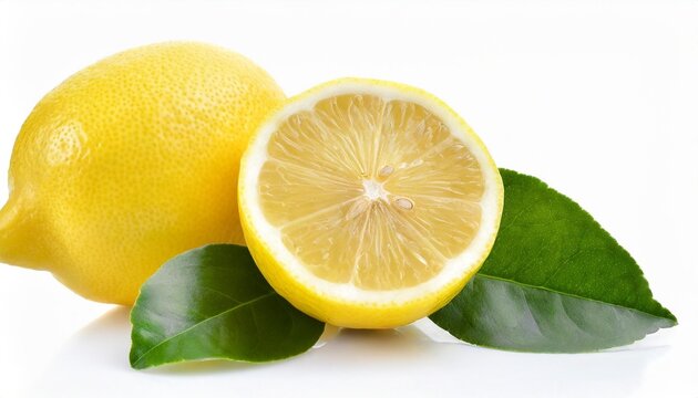 lemon fruit isolated on white or transparent background