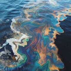 Engineered bacteria cleaning oil spills - obrazy, fototapety, plakaty