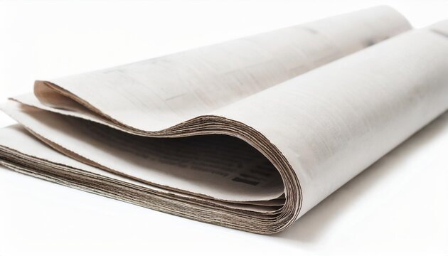 blank newspaper isolated