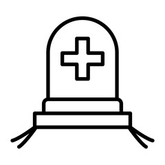 Fototapeta premium Graveyard Line Icon