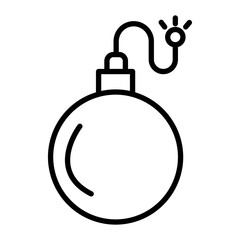 Bomb Line Icon
