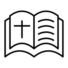 Bible Line Icon