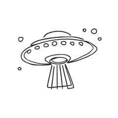 a drawing of a spaceship  - obrazy, fototapety, plakaty