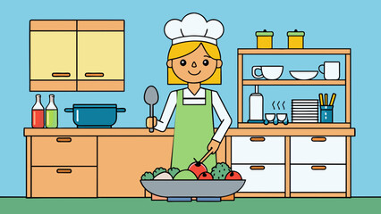 kitchen man vector illustration