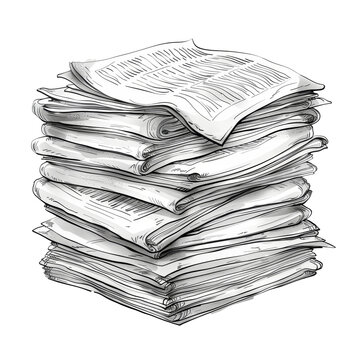 A monochrome image of a stack of newspapers, with the top one open, symbolizing the dissemination of information on World Press Freedom Day.


