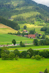 landscape of black forest village on the mountain in German