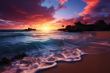 Foto op Canvas Beautiful seascape at sunset. Composition of nature. © Creative