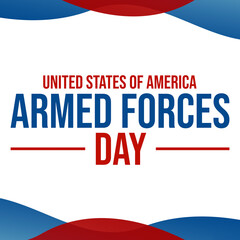 Armed Forces Day poster illustration. Beautiful greeting card. National holiday concept. Congratulations for family, relatives, friends and colleagues