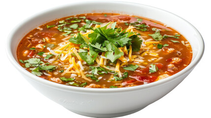 Exotic Soup Creation Isolated on Transparent Background
