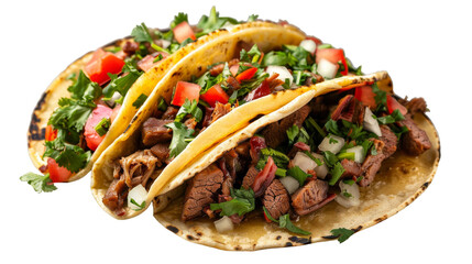 Exotic Taco Creation Isolated on Transparent Background