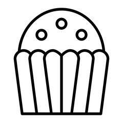 Cupcake Line Icon