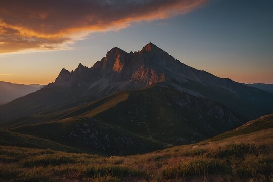 sunrise in the mountains