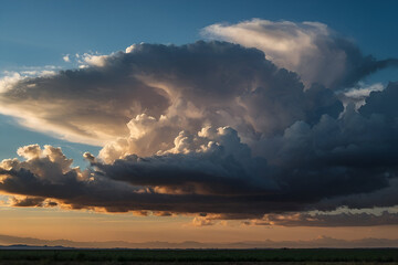 high resolution Beatiful sky with comolus clouds