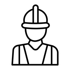 Worker Line Icon