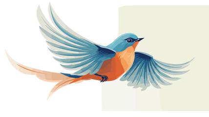 Obraz na płótnie Canvas Beautiful bird. Vector illustration flat vector ill