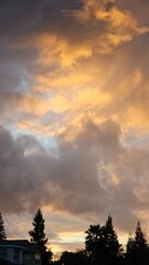 sunset in the sky