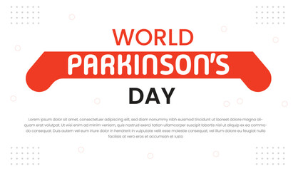 World Parkinson's Day banner design template. Vector illustration EPS10.