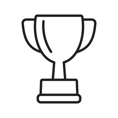 Trophy line icon. Trophy cup, winner cup, victory cup vector icon. Reward symbol sign for web and mobile.