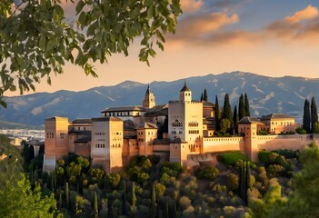 A view of the Alhambra in Spain - obrazy, fototapety, plakaty