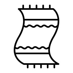 Beach towel Line Icon