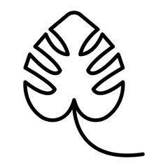 Monstera Line Icon