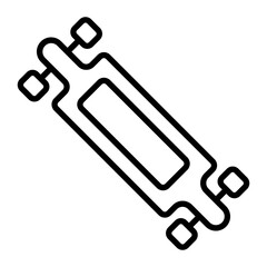 Longboard Line Icon