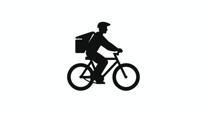 Obraz na płótnie Canvas Bike delivery glyph icon vector. bike delivery sign