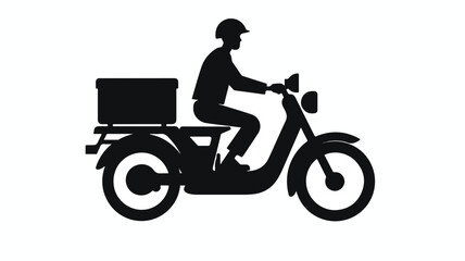 Obraz na płótnie Canvas Bike delivery glyph icon vector. bike delivery sign