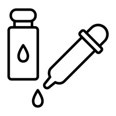 Eye Drops Line Icon