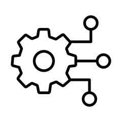 Digital Transformation Line Icon