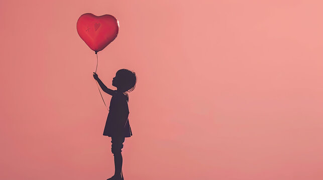 May 25th - International Missing Children's Day , a child silhouette with a balloon flying up in sky , lost child 