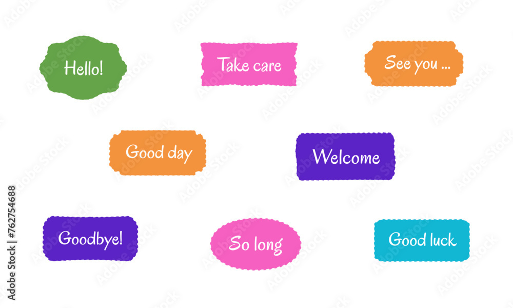 Poster hand-drawn doodle frames. set of the vector text boxes isolated on a transparent background. quote f