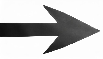 black arrow straight left isolated on white background