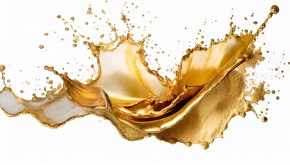 vector abstract illustration watercolor and gold splash isolated on white background elegant modern