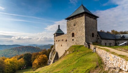 Fototapeta na wymiar silver mountain poland october 2 2021 silver mountain fort fort srebrna gora 18th century fortress located in a village in the lower silesian voivodeship