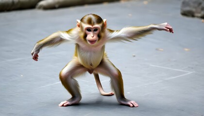 A Monkey Dancing To Its Own Beat Upscaled 3
