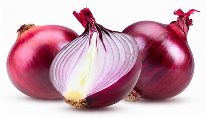 fresh red onion isolated on transparent background png