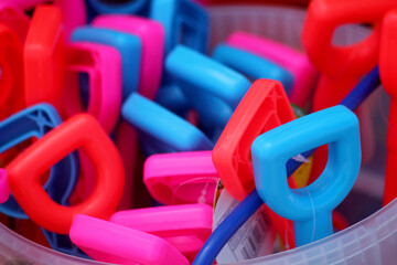 Colourful beach scene 