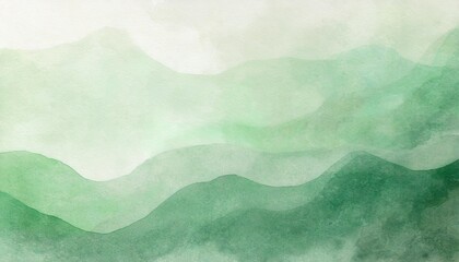 abstract watercolor paint background by soft pastel green tone colors fluid wave with paper texture...