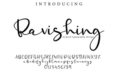Ravishing Font Stylish brush painted an uppercase vector letters, alphabet, typeface