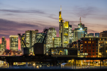 Frankfurt Skyline at sunset